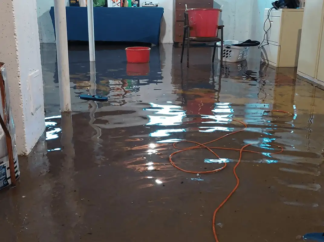 Basement with boiler, cabinets and washing machine completely flooded in ,